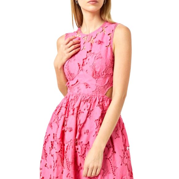 Self-Portrait Lace Pattern Midi Length Dress Size: M | US 8 UK 12 NEW - Picture 7 of 10